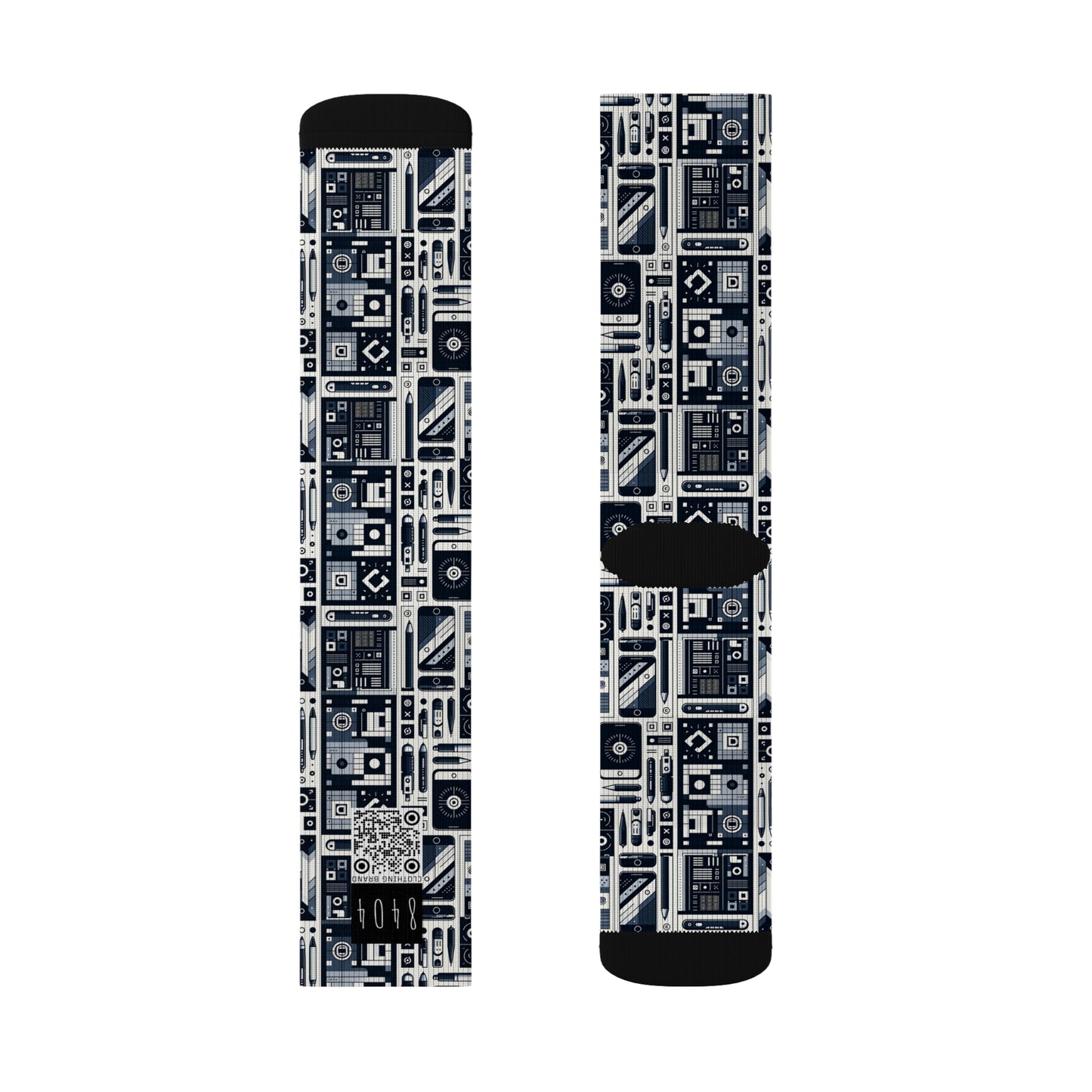 Minimalist Athleisure Minimalist Tech Sublimation Socks - 8404 Design-60