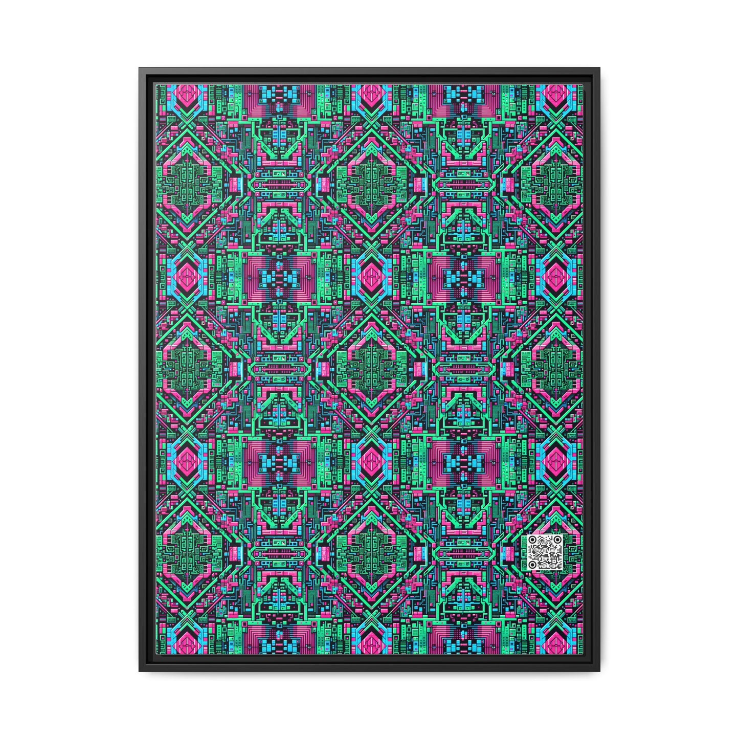 Digital Glitch Vibes Tech-Inspired Streetwear Matte Canvas, Framed (multi-Color) - 8404 Design-71 A
