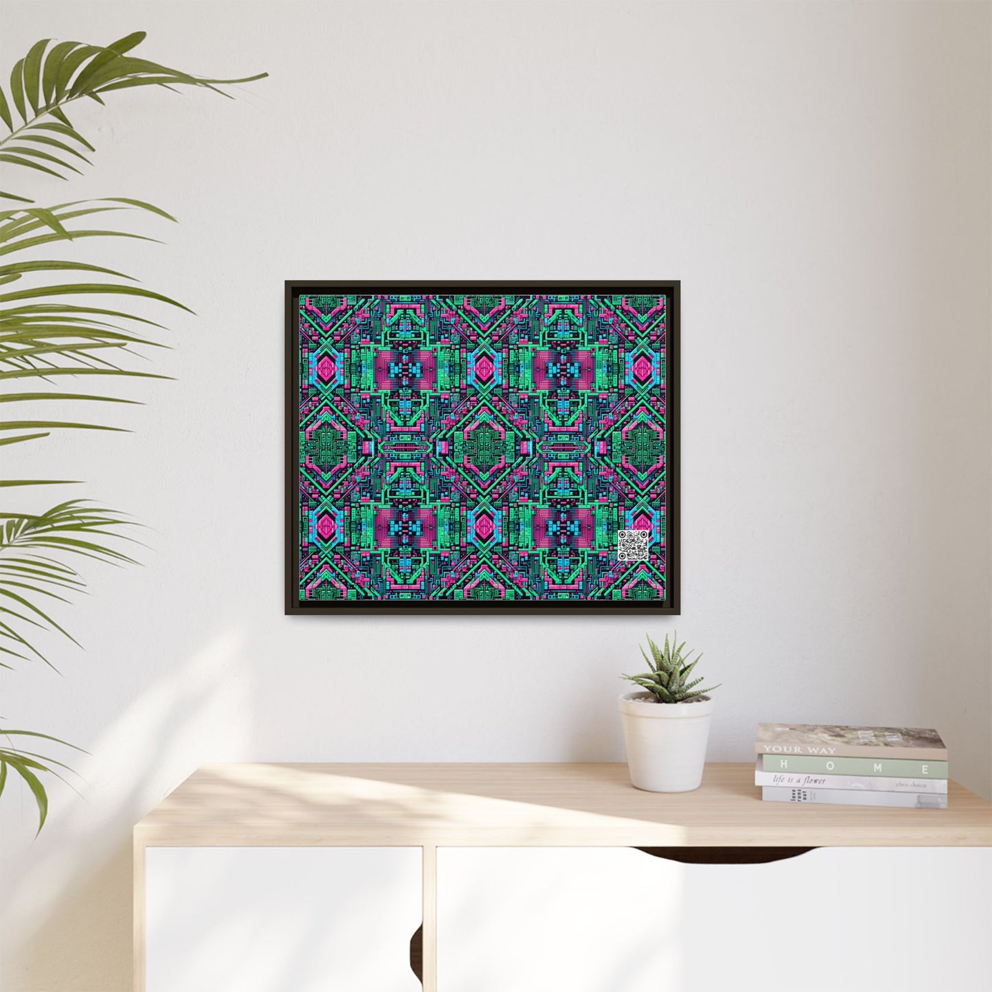 Digital Glitch Vibes Tech-Inspired Streetwear Matte Canvas, Framed (multi-Color) - 8404 Design-71 B