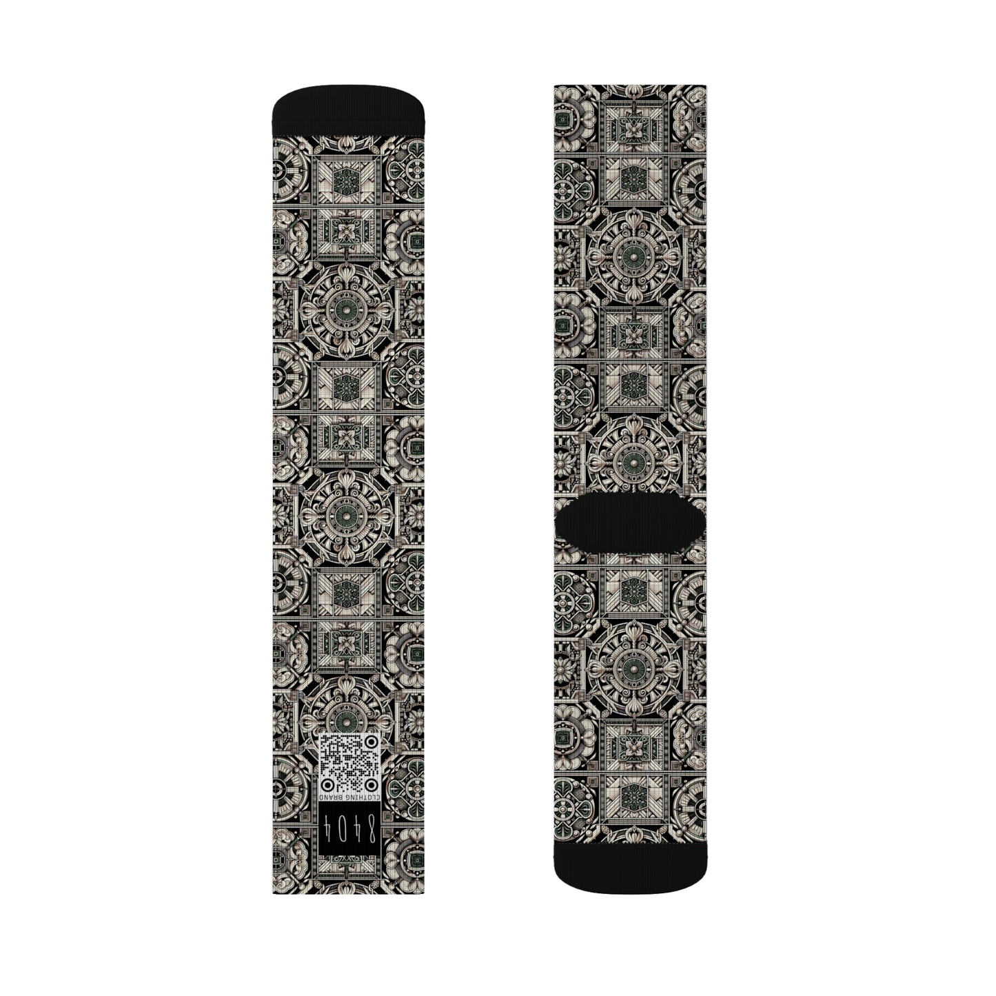 Cyber Garden Party Tech Garden Extravaganza Sublimation Socks - 8404 Design-45