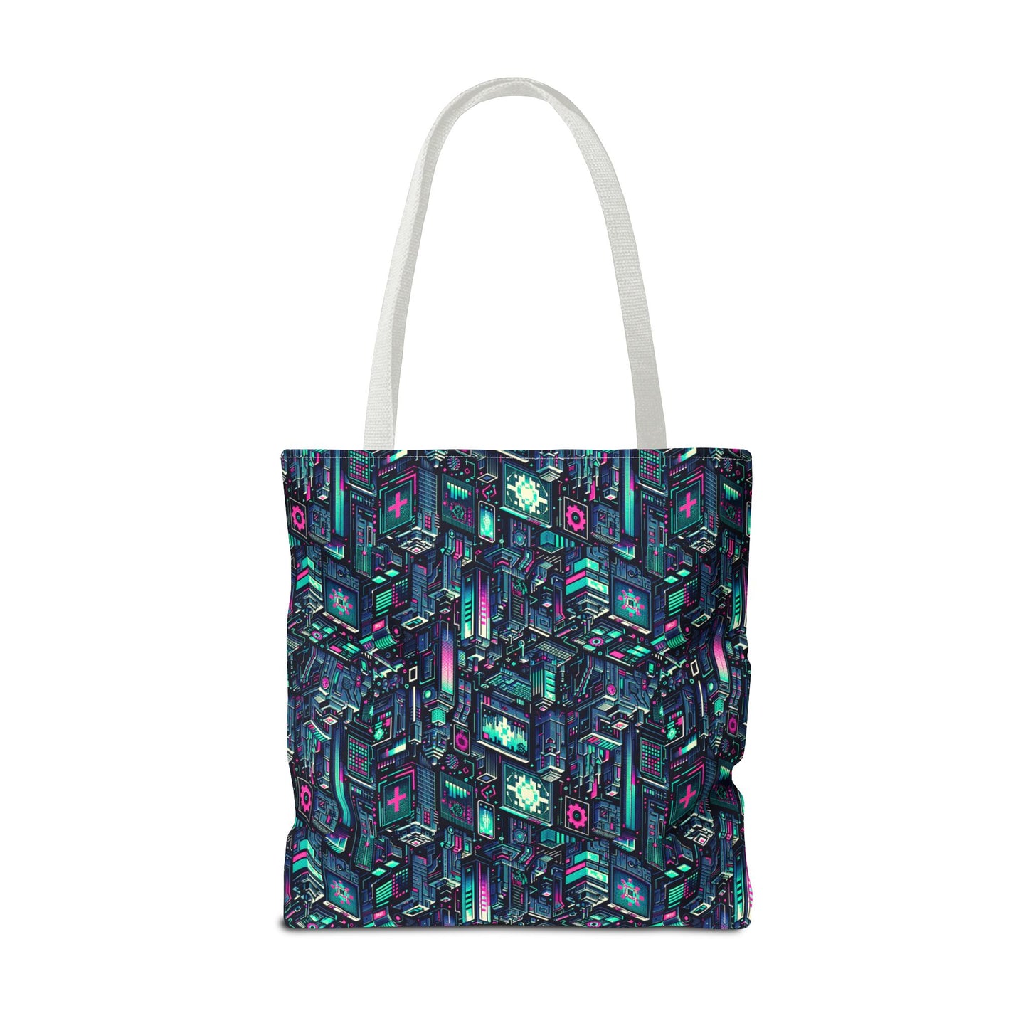Digital Rebellion Tech-Inspired Streetwear Tote Bag - 8404 Design-58