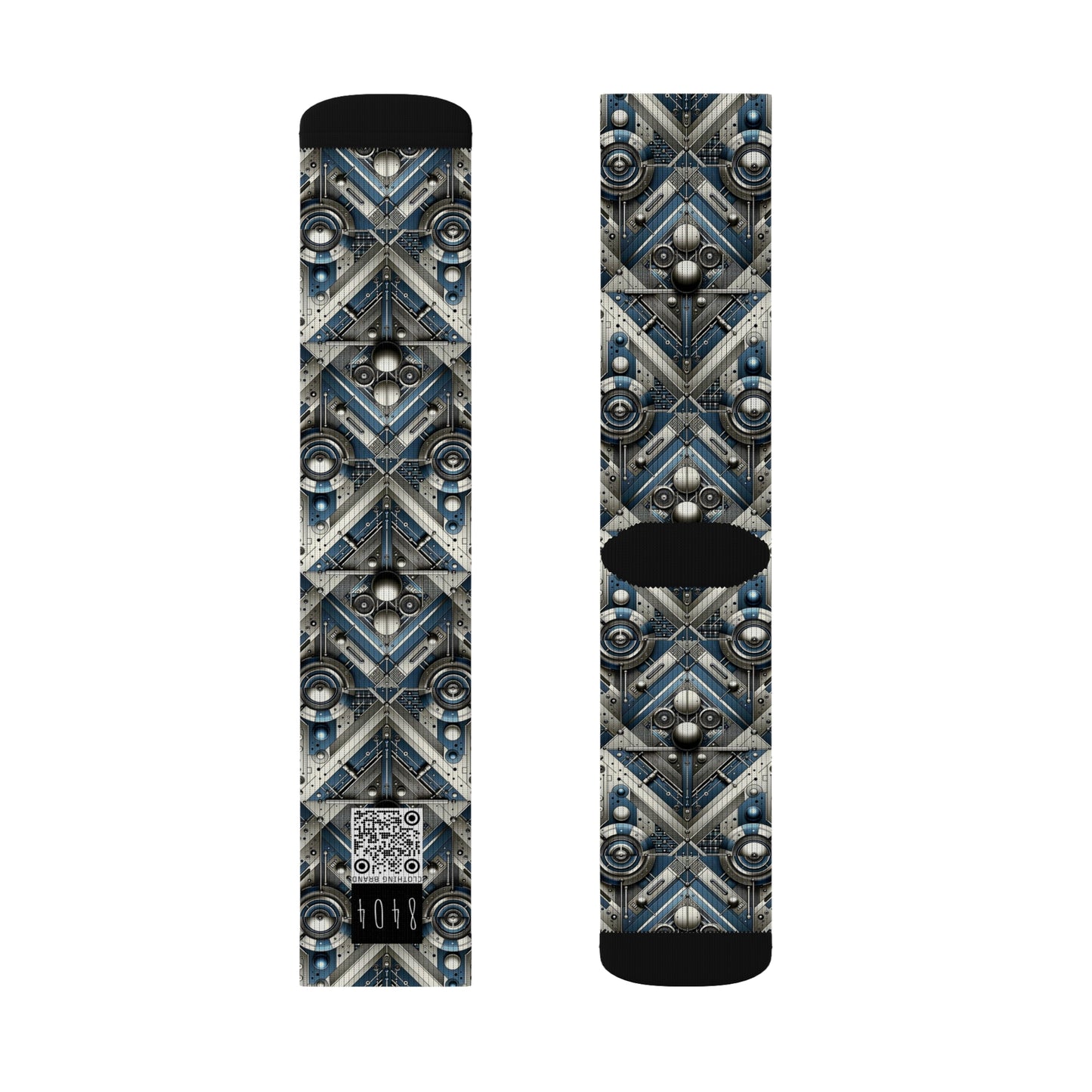Tech Utility Fusion Tech-Forward Utility With a Futuristic Edge Sublimation Socks - 8404 Design-63