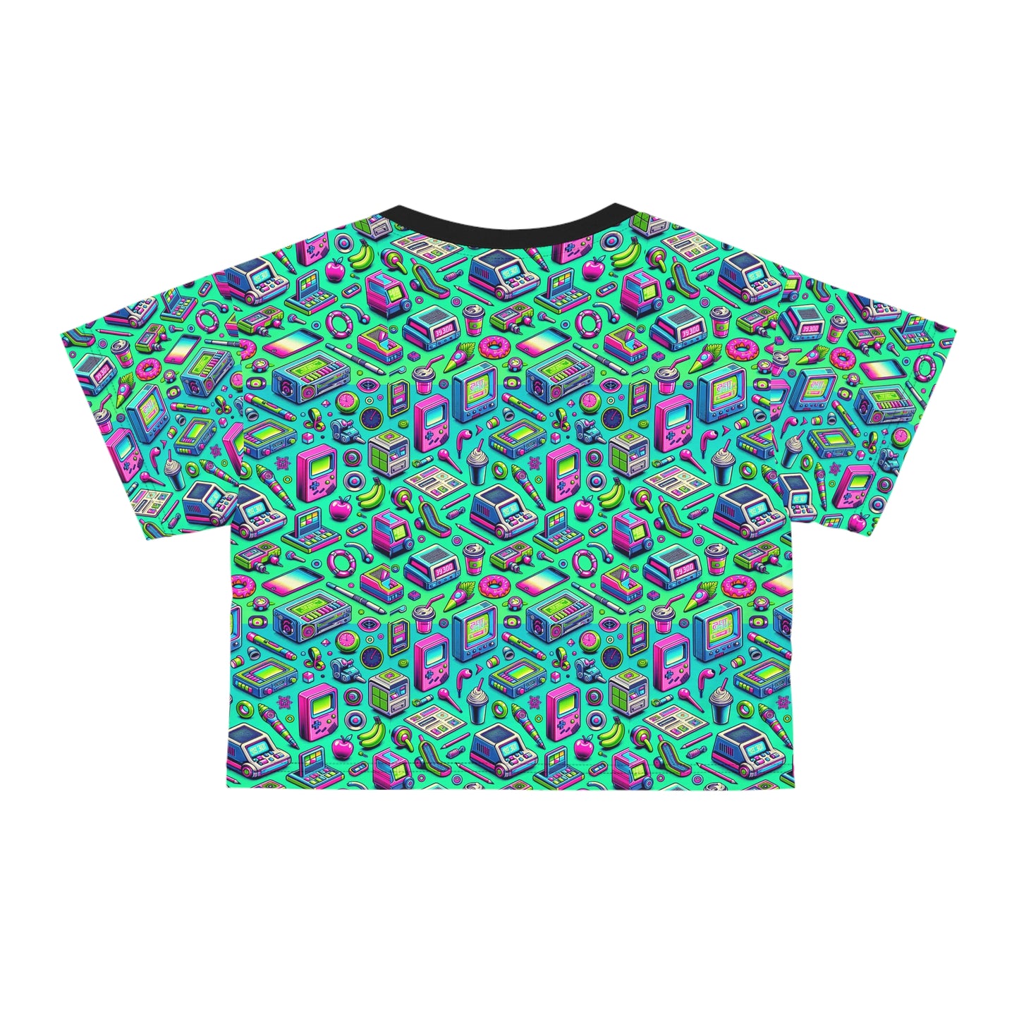 Y2k Revival Nostalgic Futurism Crop Tee - 8404 Design-48
