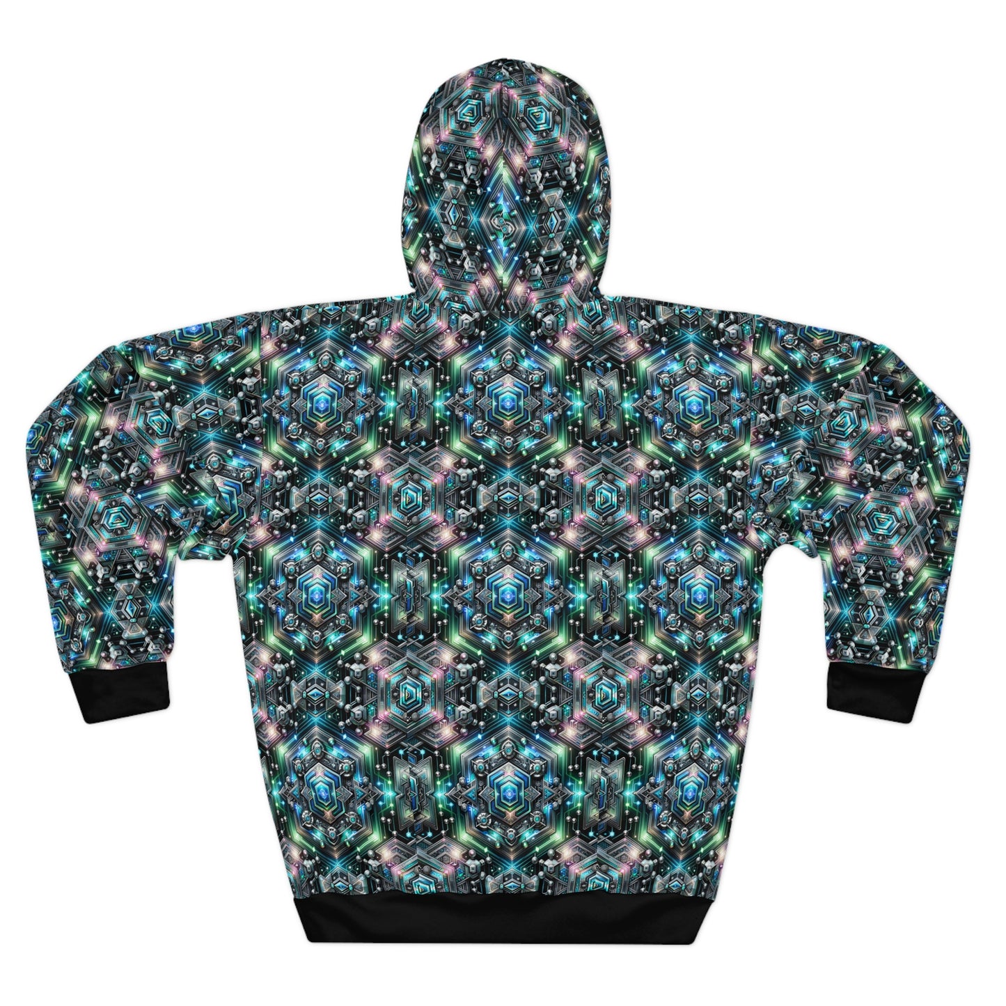 Tech-Infused Futurism Futuristic Tech Pullover Hoodie - 8404 Design-63