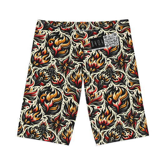 Fire & Flames Bold Streetwear Statement Women's Bike Shorts - 8404 Design-57