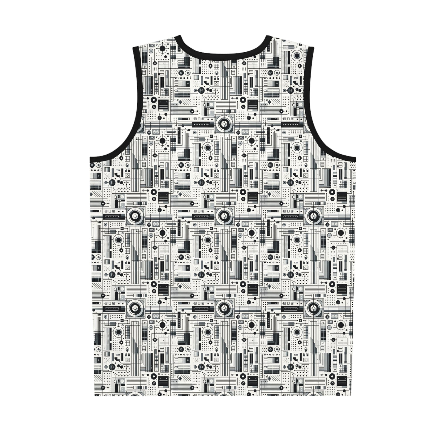 Digital Minimalism Minimalist Tech Basketball Jersey - 8404 Design-53