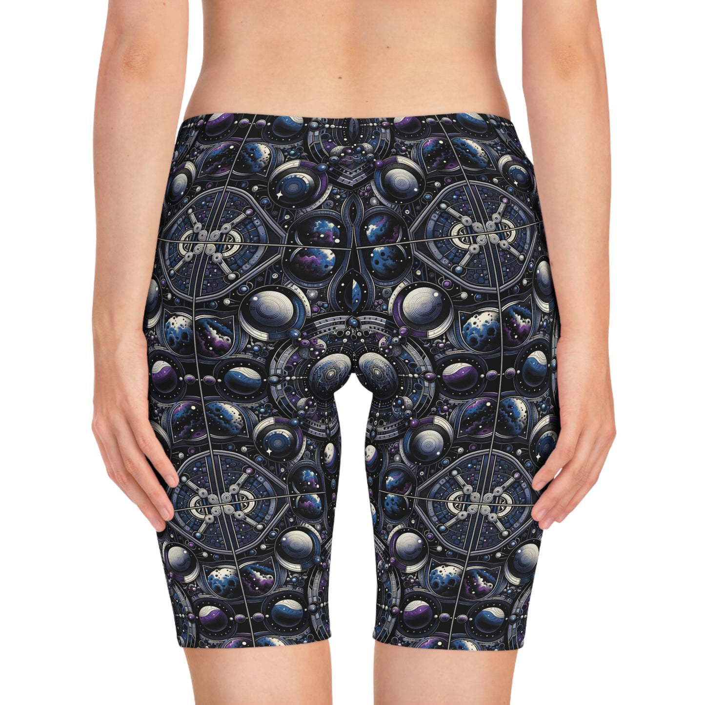 Tech Astronaut Tech-Forward Streetwear Meets Space Exploration Women's Bike Shorts - 8404 Design-46