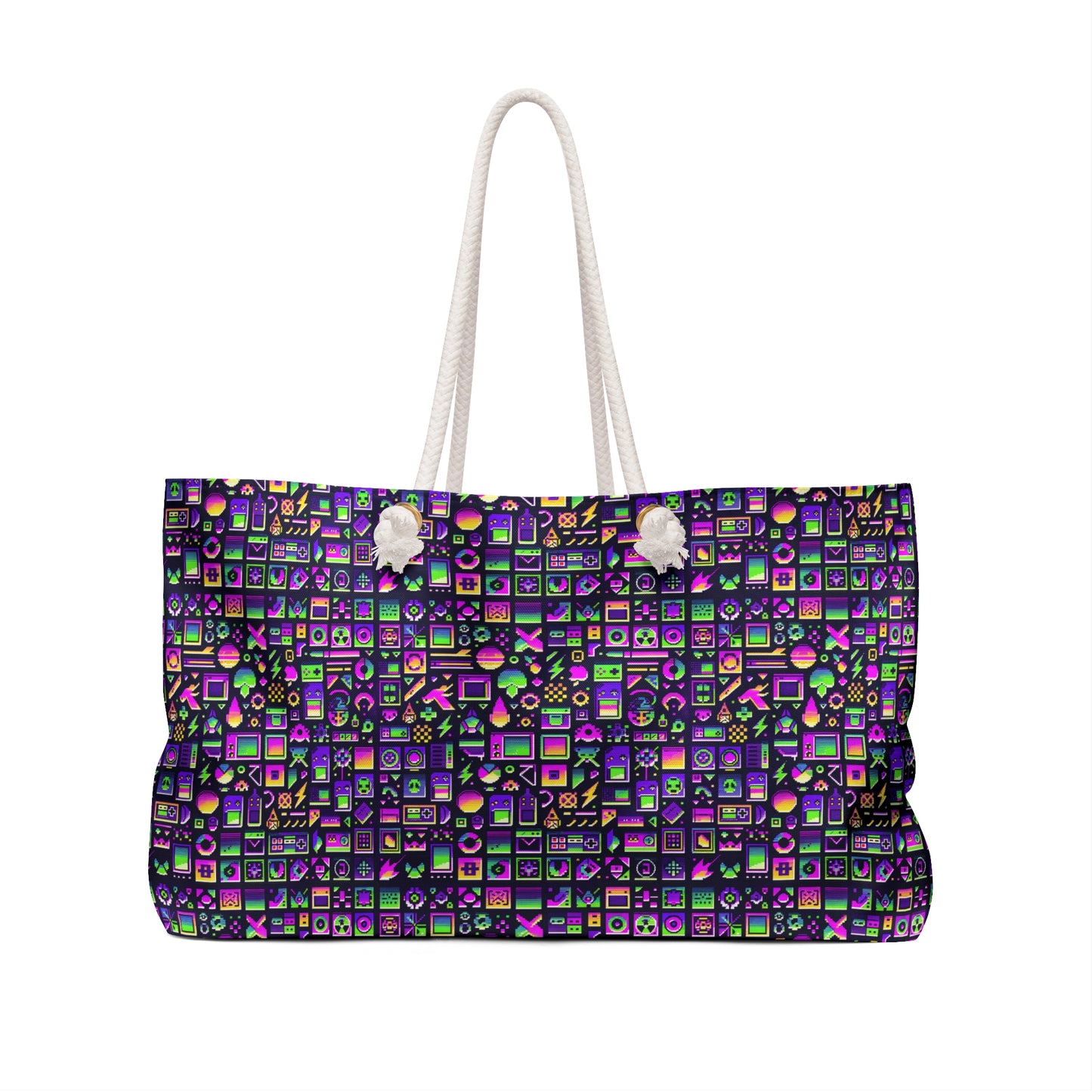 Digital Nostalgia Remix Modern Vintage Fusion Weekender Bag - 8404 Design-49