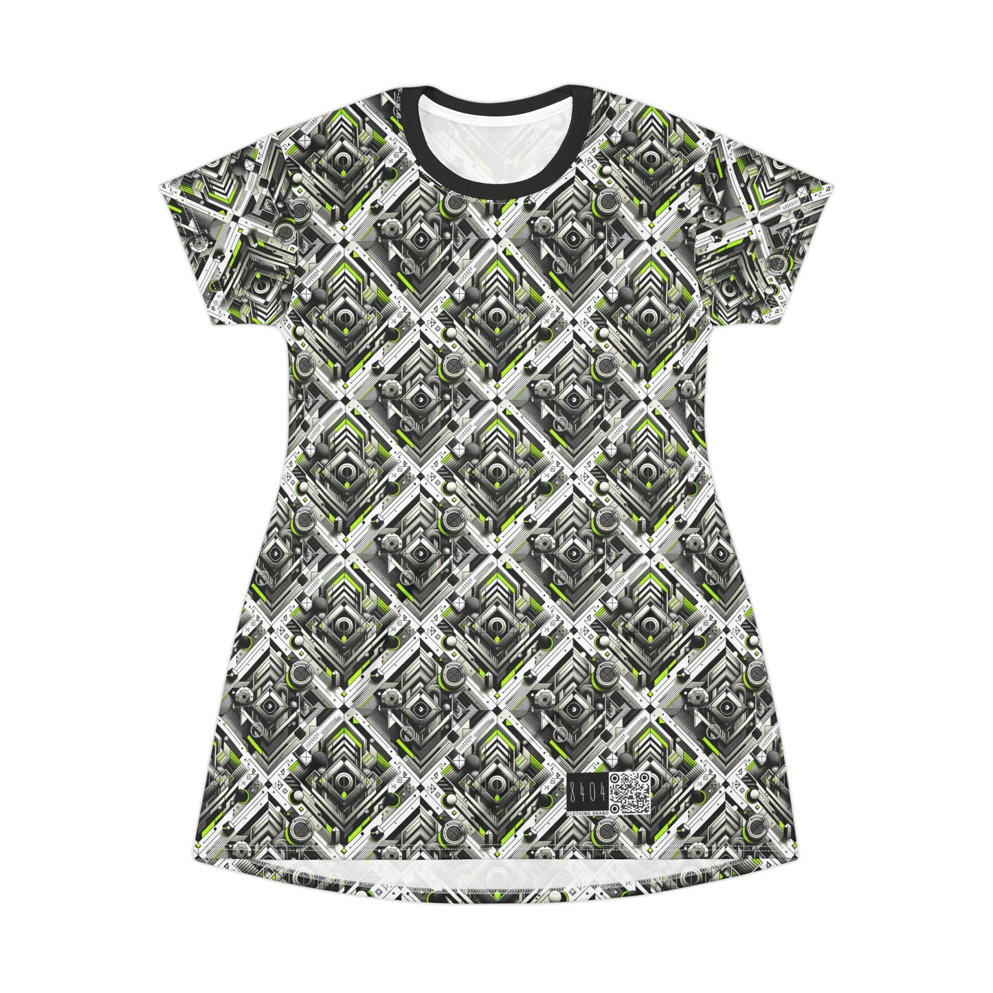Elevated Sporty Tech Tech-Forward Streetwear T-Shirt Dress - 8404 Design-70