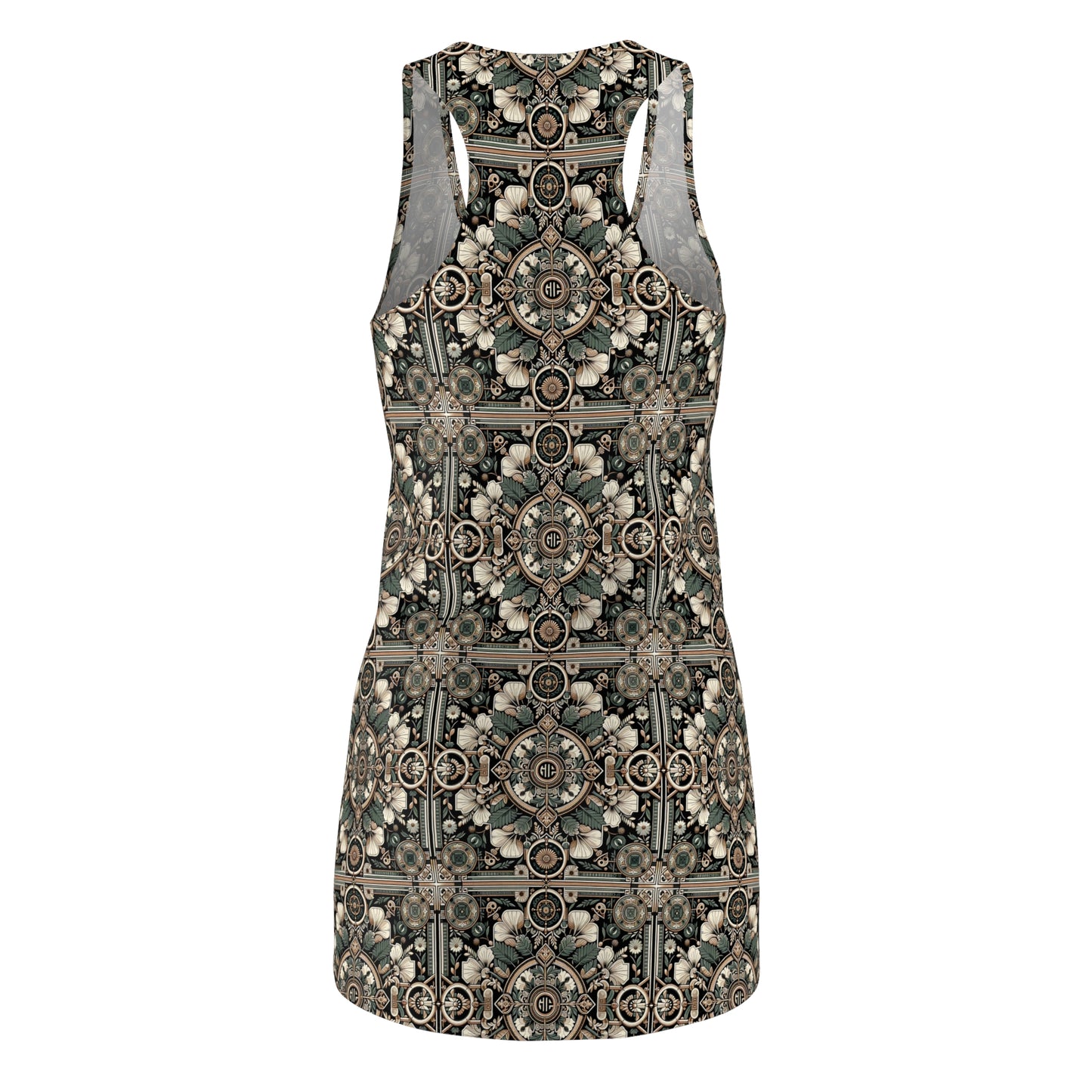 Cyber Garden Party Tech Garden Extravaganza Women's Cut & Sew Racerback Dress - 8404 Design-66
