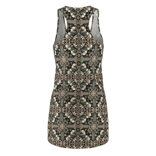 Cyber Garden Party Tech Garden Extravaganza Women's Cut & Sew Racerback Dress - 8404 Design-66
