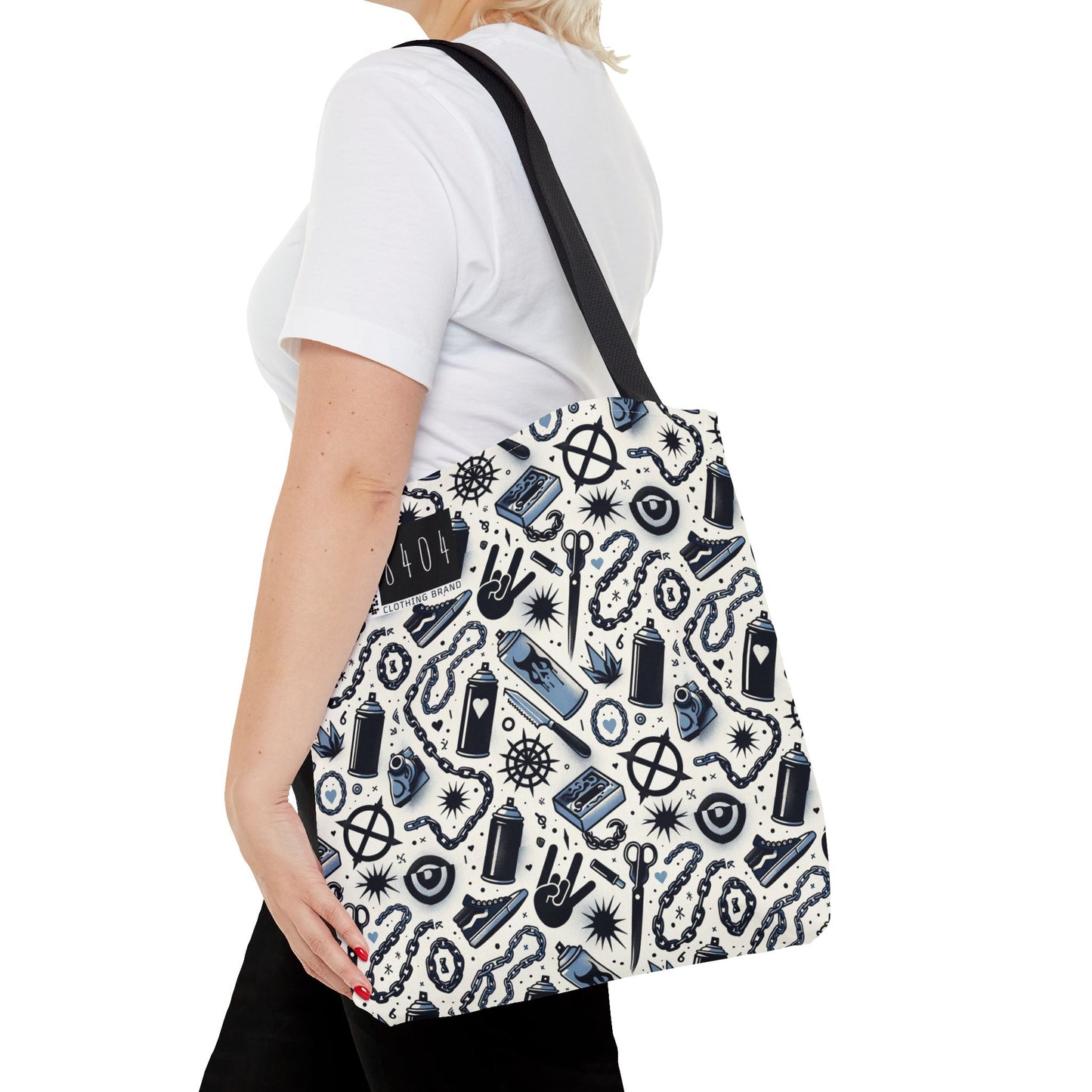 Cultural Rebellion Graphics Edgy and Rebellious With a Hint of Nostalgia Tote Bag - 8404 Design-57