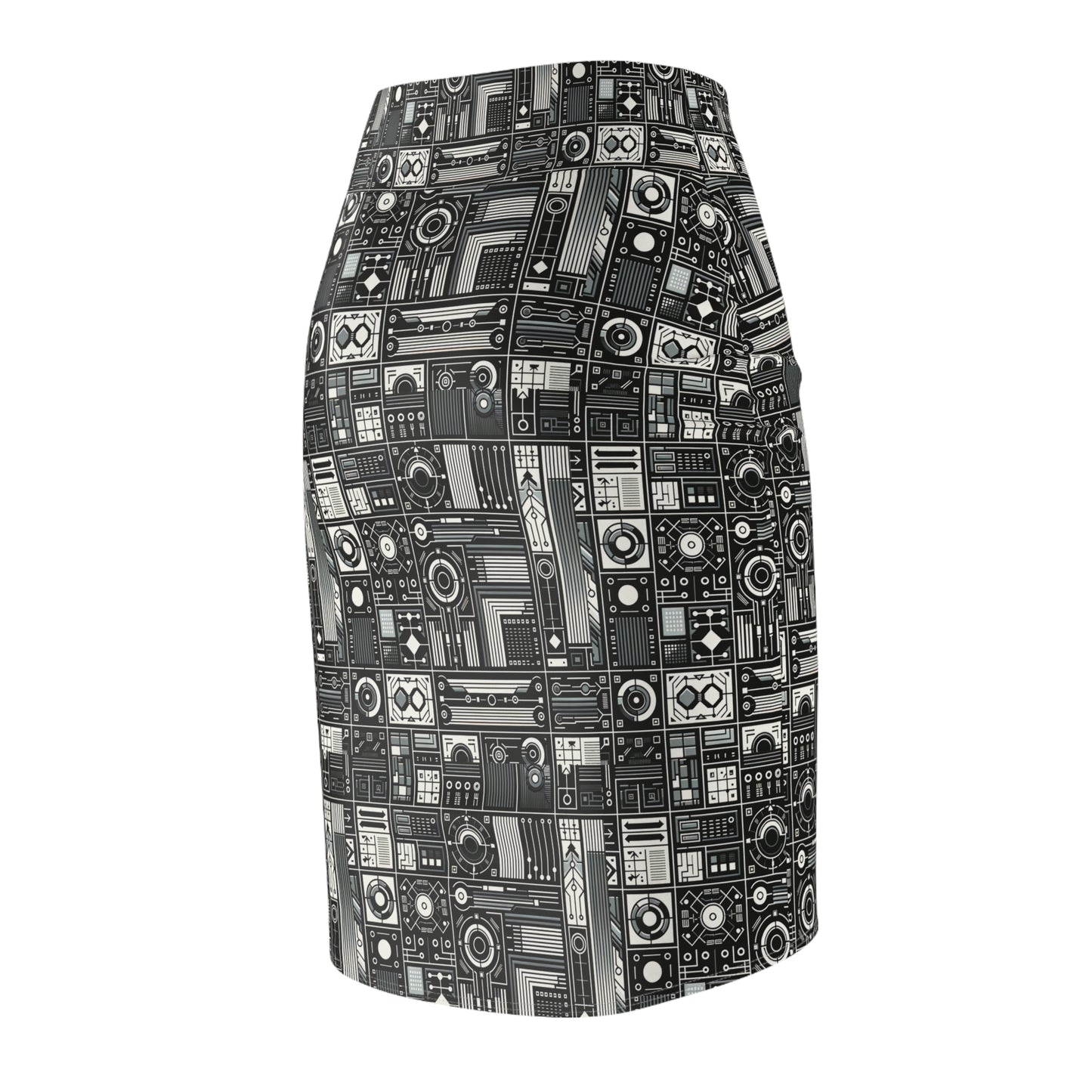 Digital Minimalism Minimalist Tech Women's Pencil Skirt - 8404 Design-62