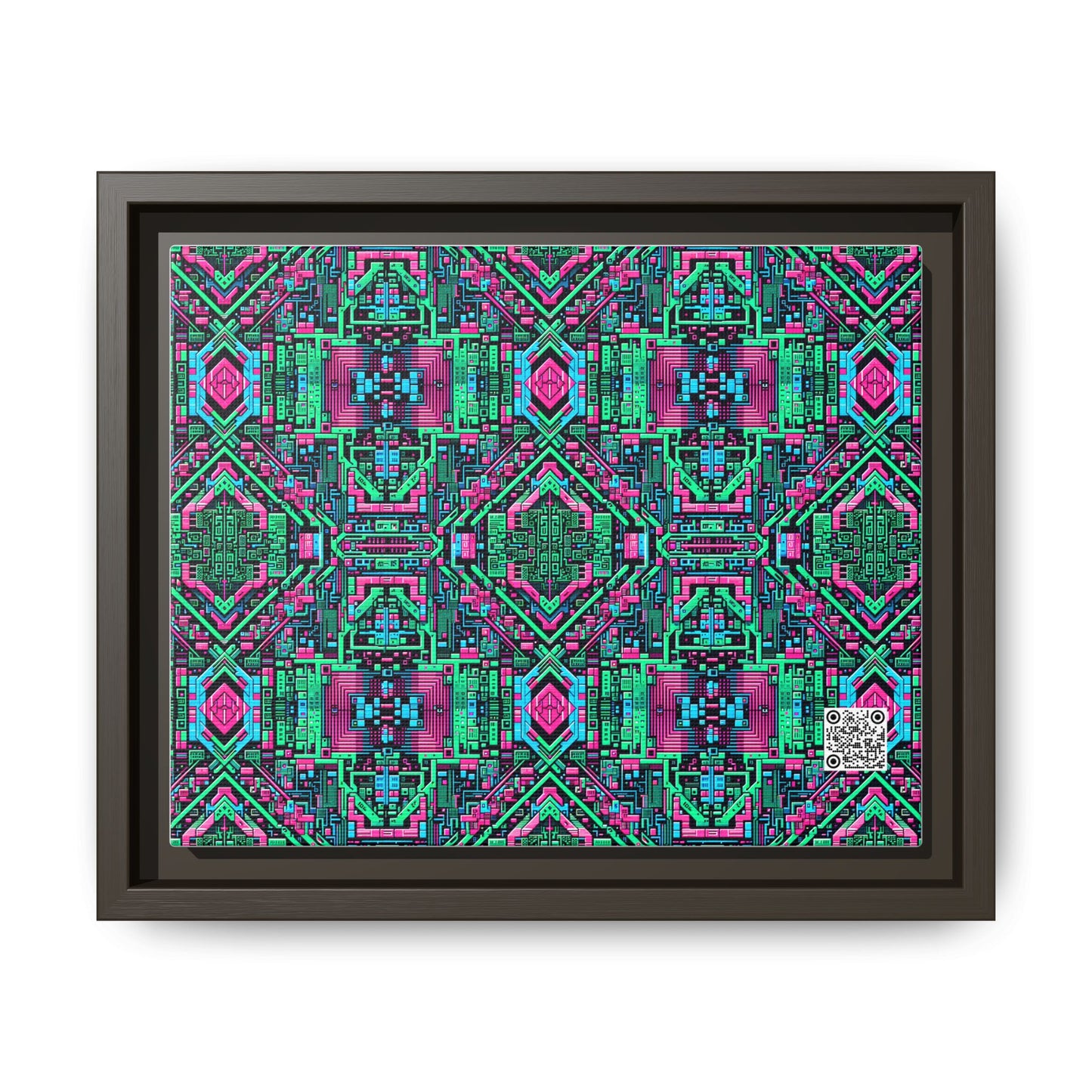 Digital Glitch Vibes Tech-Inspired Streetwear Matte Canvas, Framed (multi-Color) - 8404 Design-71 B