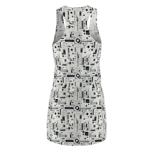 Digital Minimalism Minimalist Tech Women's Cut & Sew Racerback Dress - 8404 Design-53