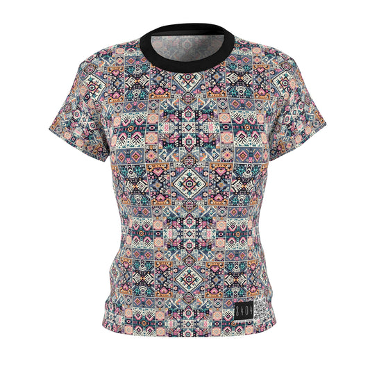 Digital Artisanal Fusion Digital Artisanal Women's Cut & Sew Tee - 8404 Design-65