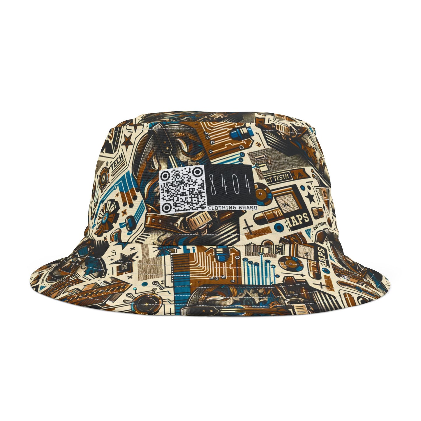 Digital Cowboy Chic Tech-Infused Western Fusion Bucket Hat - 8404 Design-45