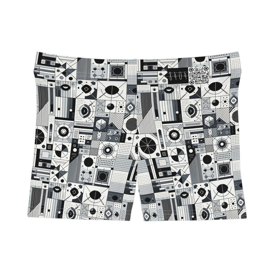 Digital Minimalism Minimalist Tech Women's Shorts - 8404 Design-65