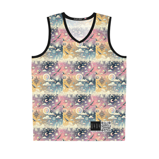 Digital Dreamland Whimsical and Nostalgic Streetwear With a Digital Twist Basketball Jersey - 8404 Design-69
