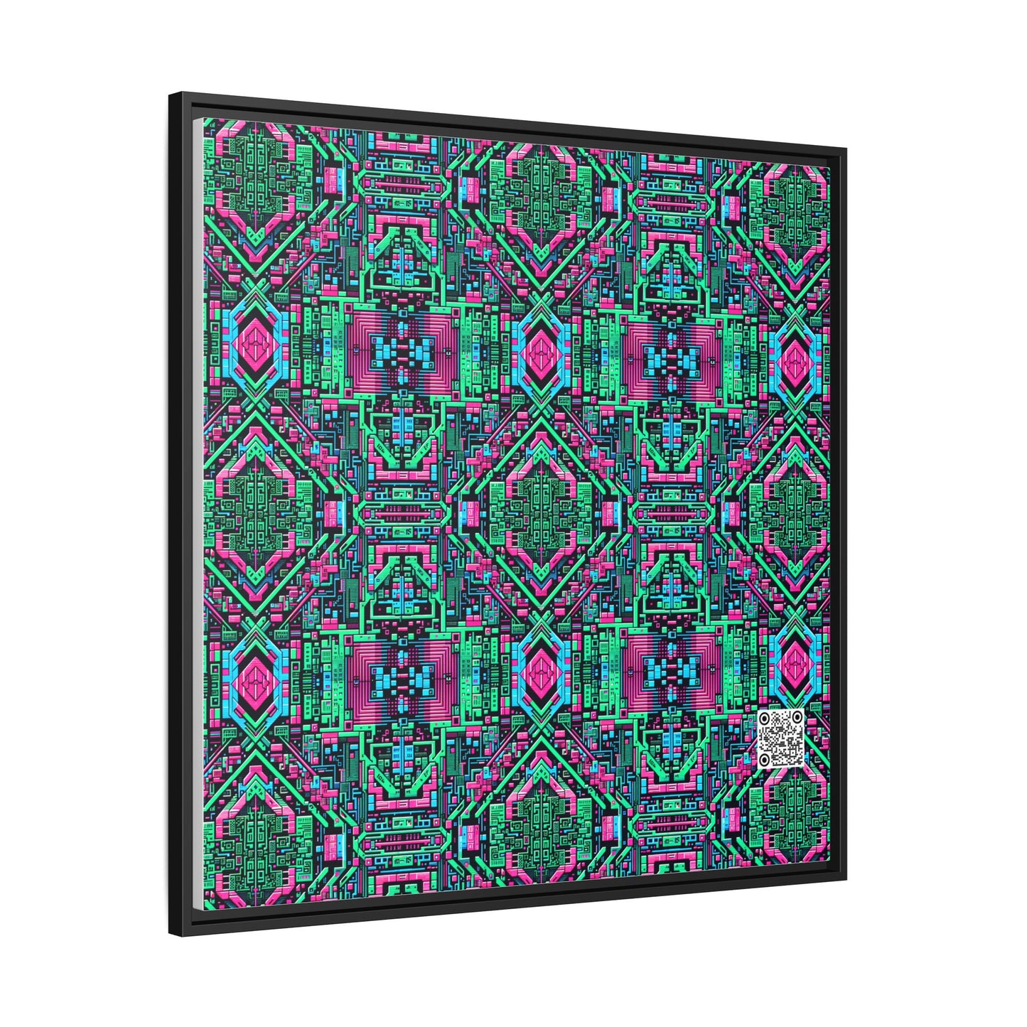 Digital Glitch Vibes Tech-Inspired Streetwear Matte Canvas, Framed (multi-Color) - 8404 Design-71 A