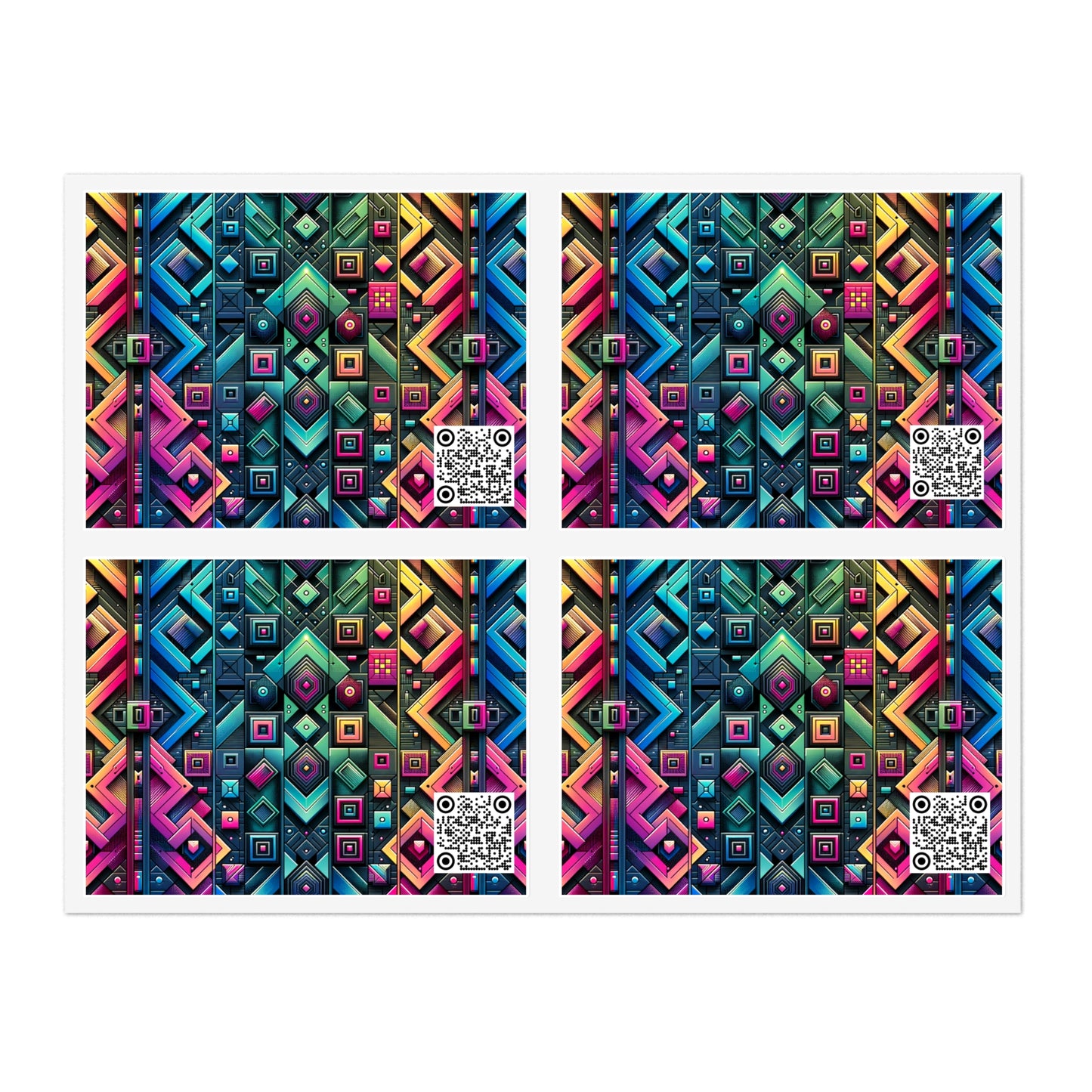 Tech-Inspired Graphics Cyberpunk Cool Sticker Sheets - 8404 Design-58