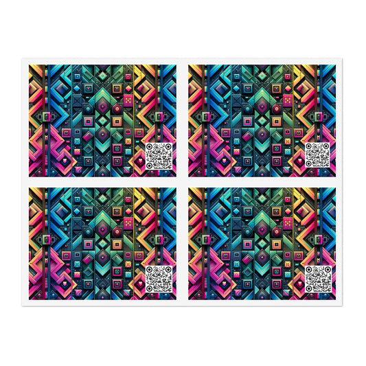 Tech-Inspired Graphics Cyberpunk Cool Sticker Sheets - 8404 Design-58