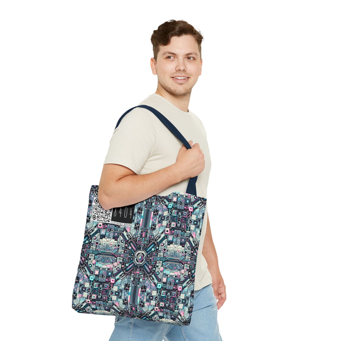 Digital Renaissance Tech-Forward Maximalism Tote Bag - 8404 Design-44