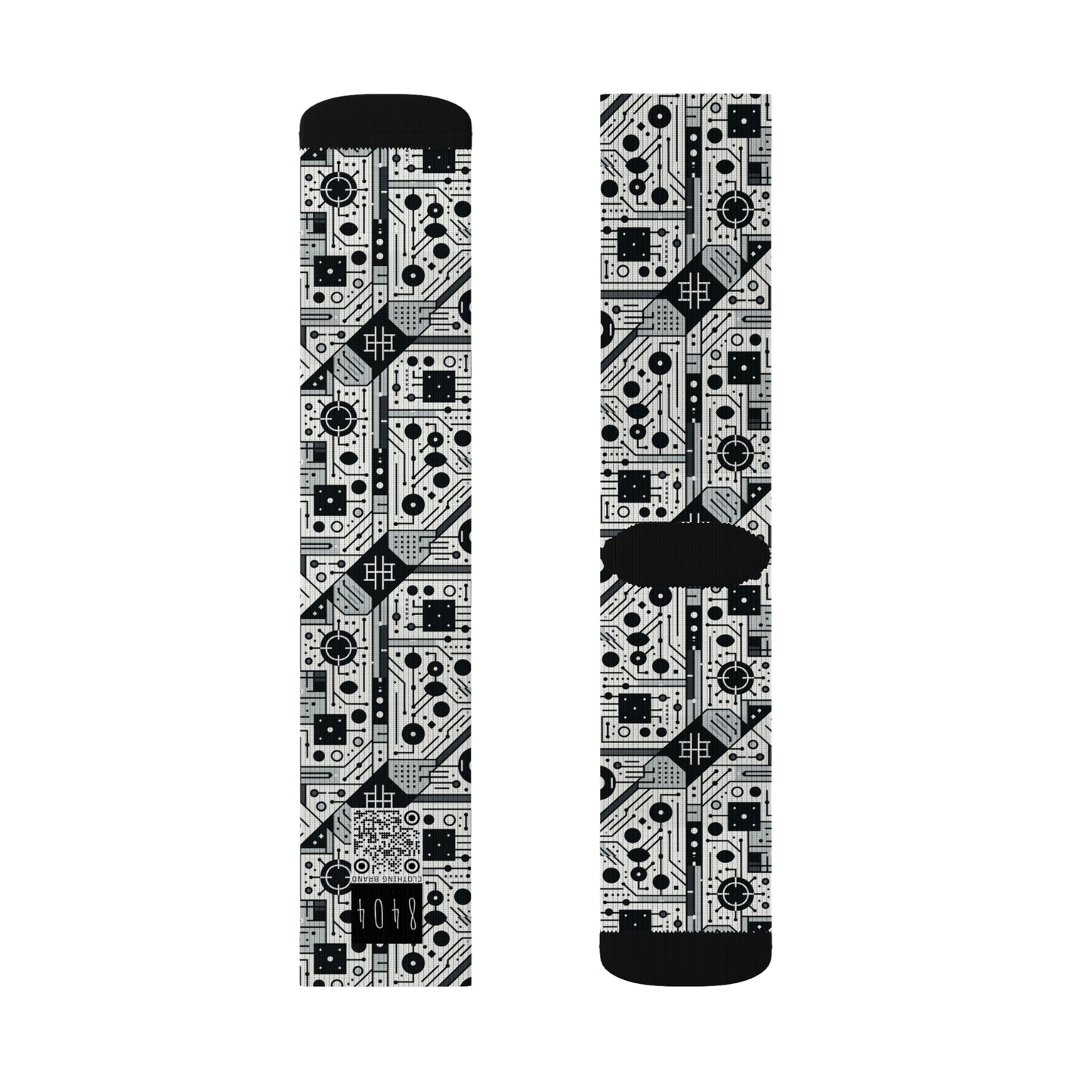 Digital Minimalism Minimalist Tech Sublimation Socks - 8404 Design-48