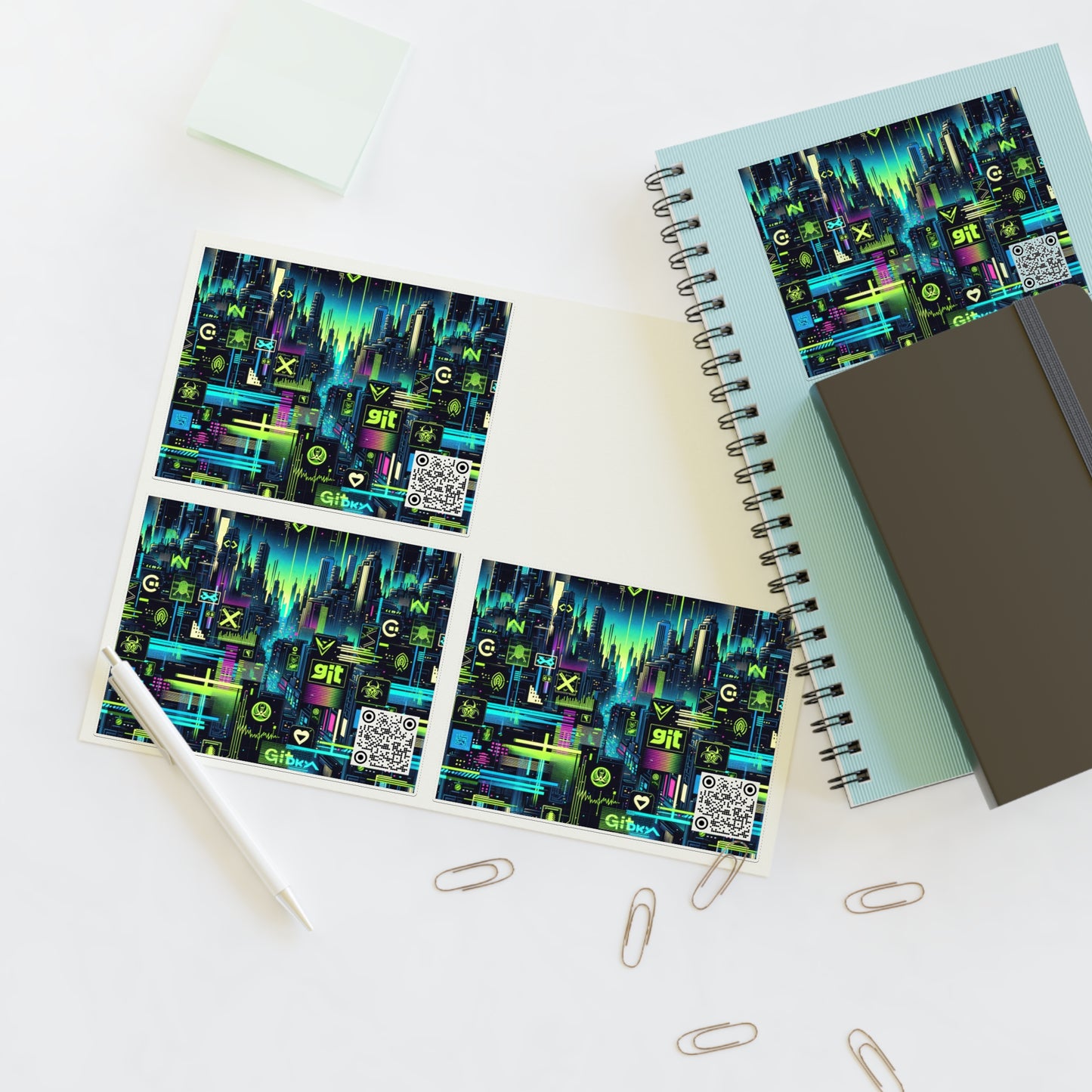 Digital Dystopia Tech Noir Sticker Sheets - 8404 Design-55