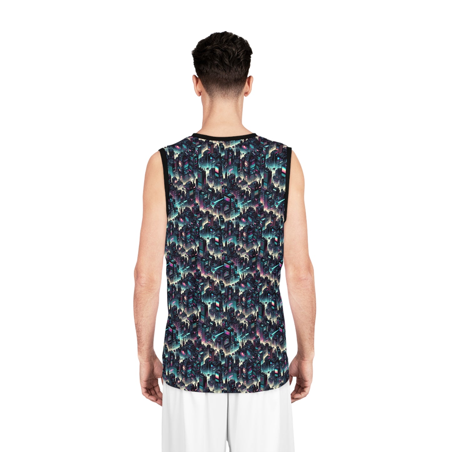 Digital Rebellion Tech-Inspired Streetwear Basketball Jersey - 8404 Design-51