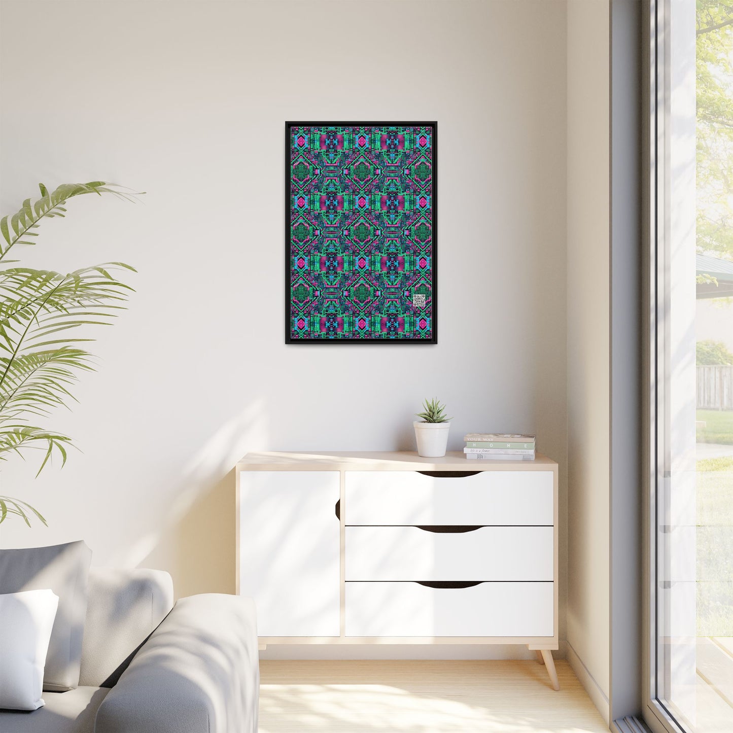 Digital Glitch Vibes Tech-Inspired Streetwear Matte Canvas, Framed (multi-Color) - 8404 Design-71 A