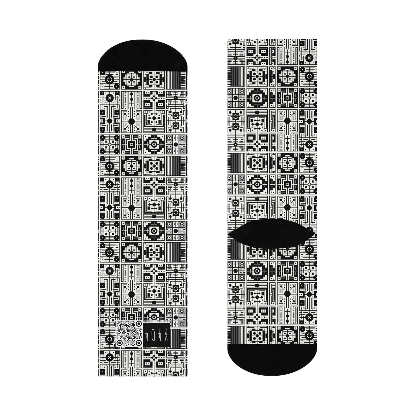 Digital Minimalism Minimalist Tech Cushioned Crew Socks - 8404 Design-55