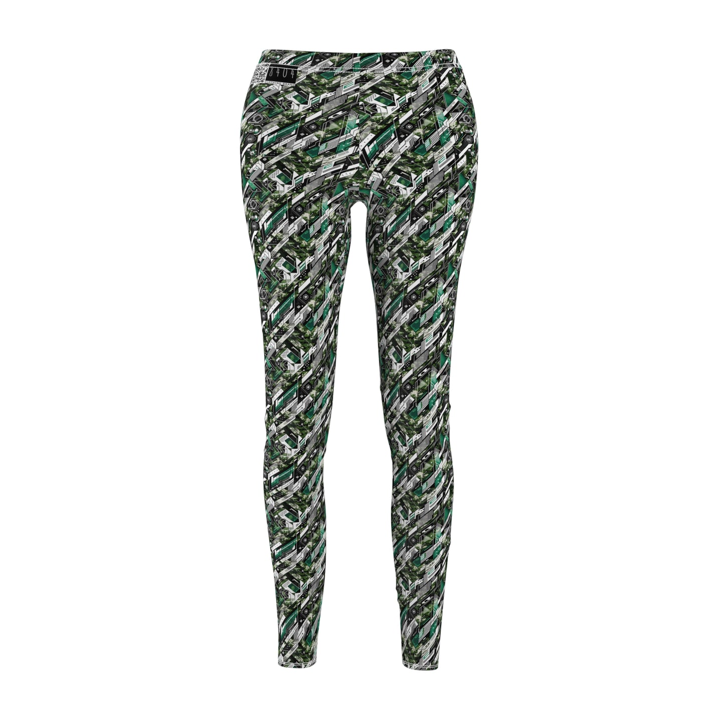 Tech Camo Fusion Tech-Forward Streetwear With a Futuristic Edge Women's Cut & Sew Casual Leggings - 8404 Design-63