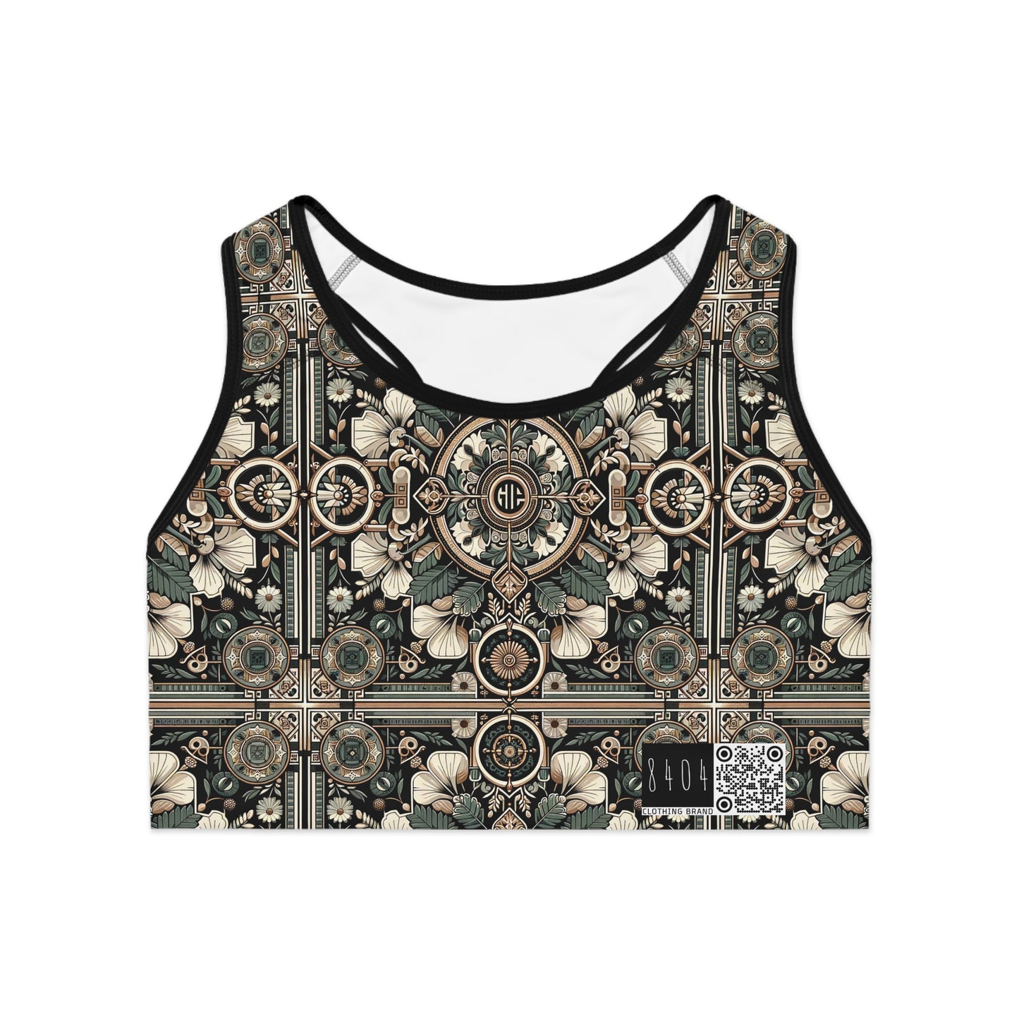 Cyber Garden Party Tech Garden Extravaganza Sports Bra - 8404 Design-66