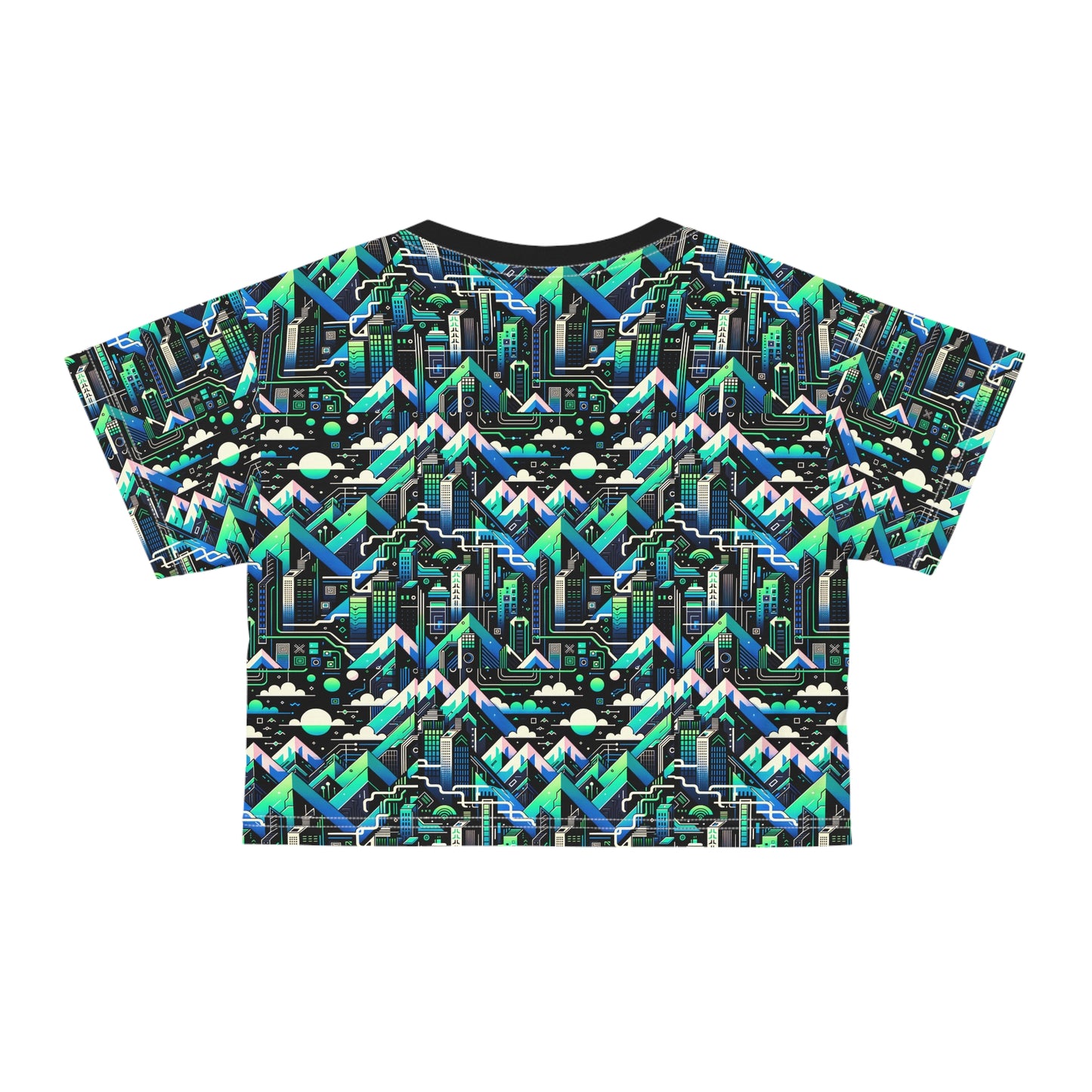 Digital Adventure Graphics Digital Explorer Crop Tee - 8404 Design-55