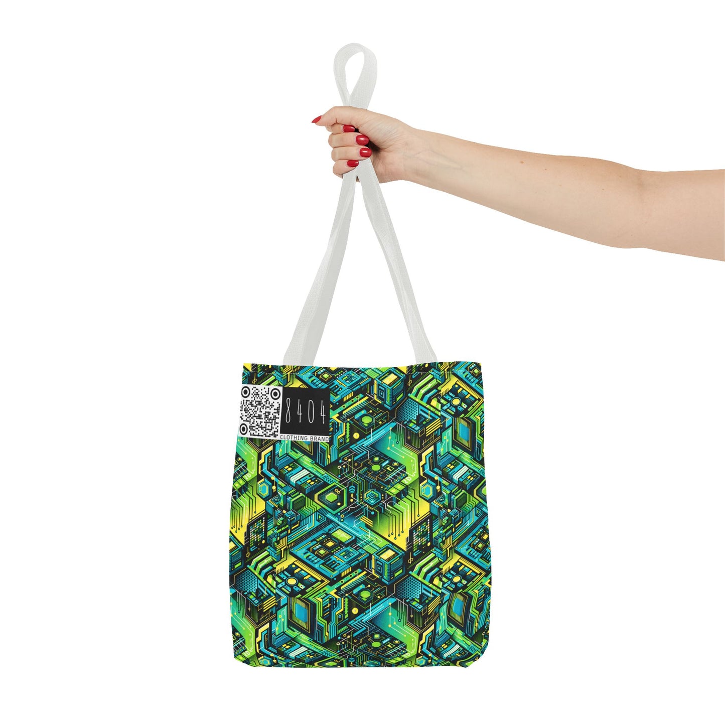 Tech-Infused Neon Tech-Forward Streetwear Tote Bag - 8404 Design-38