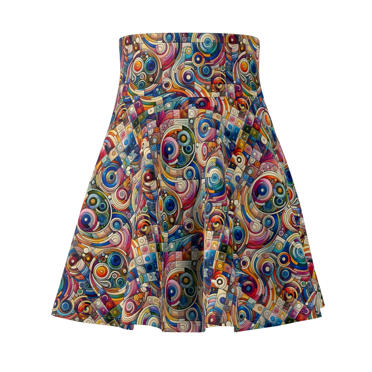 Digital Artistic Expression Artistic Streetwear Women's Skater Skirt - 8404 Design-49