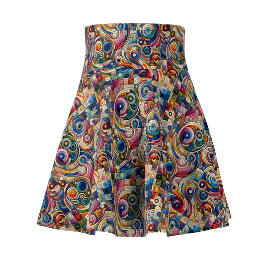 Digital Artistic Expression Artistic Streetwear Women's Skater Skirt - 8404 Design-49