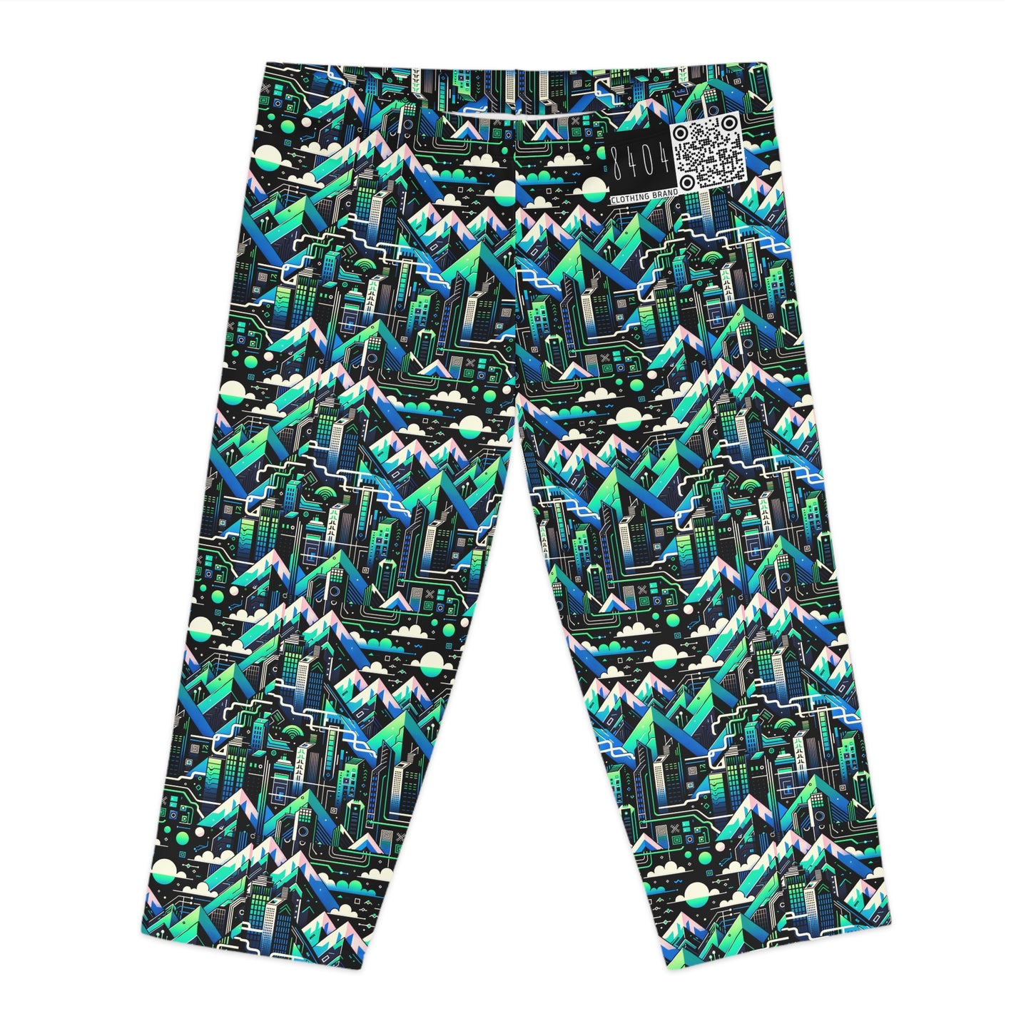 Digital Adventure Graphics Digital Explorer Women's Capri Leggings - 8404 Design-55