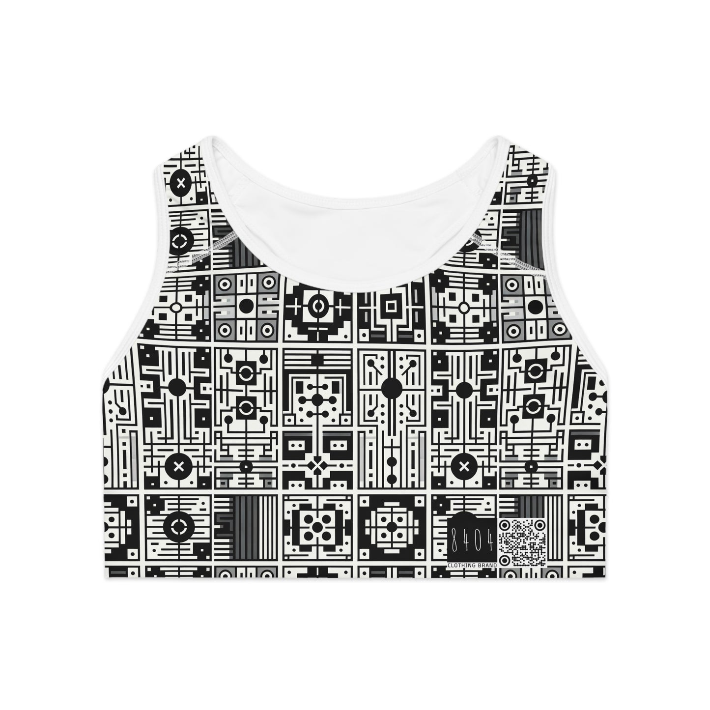 Digital Minimalism Minimalist Tech Sports Bra - 8404 Design-55