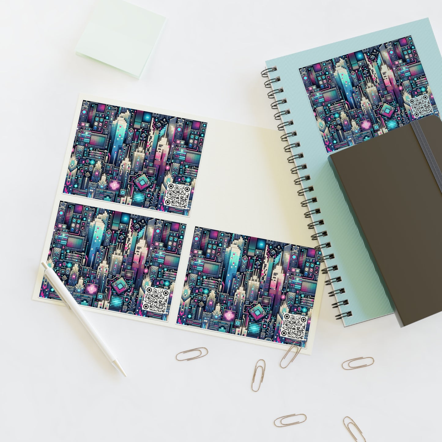 Digital Renaissance Tech-Forward Maximalism Sticker Sheets - 8404 Design-56