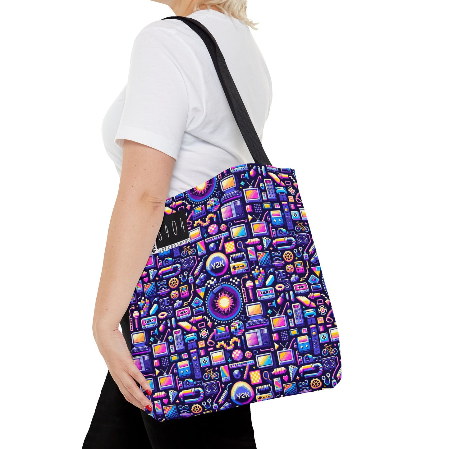 Digital Nostalgia Modern Retro Fusion Tote Bag - 8404 Design-64