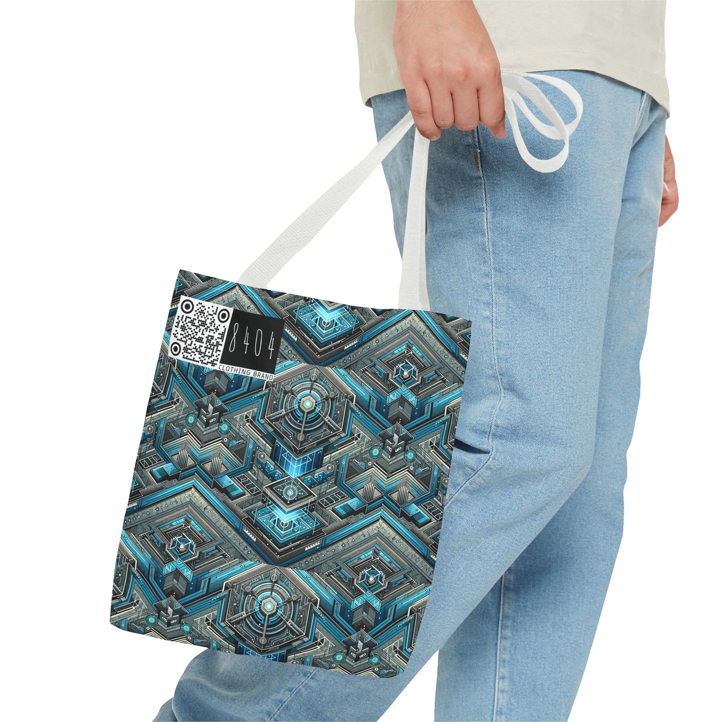 Tech-Infused Futurism Sleek Tech Edge Tote Bag - 8404 Design-49