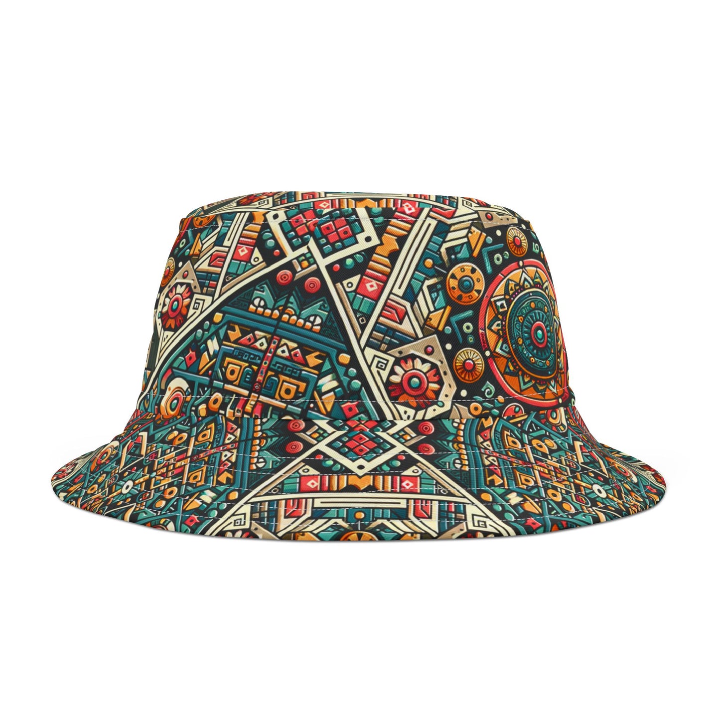 Cultural Fusion Tech Blend of Cultural Heritage With Tech-Inspired Elements Bucket Hat - 8404 Design-74