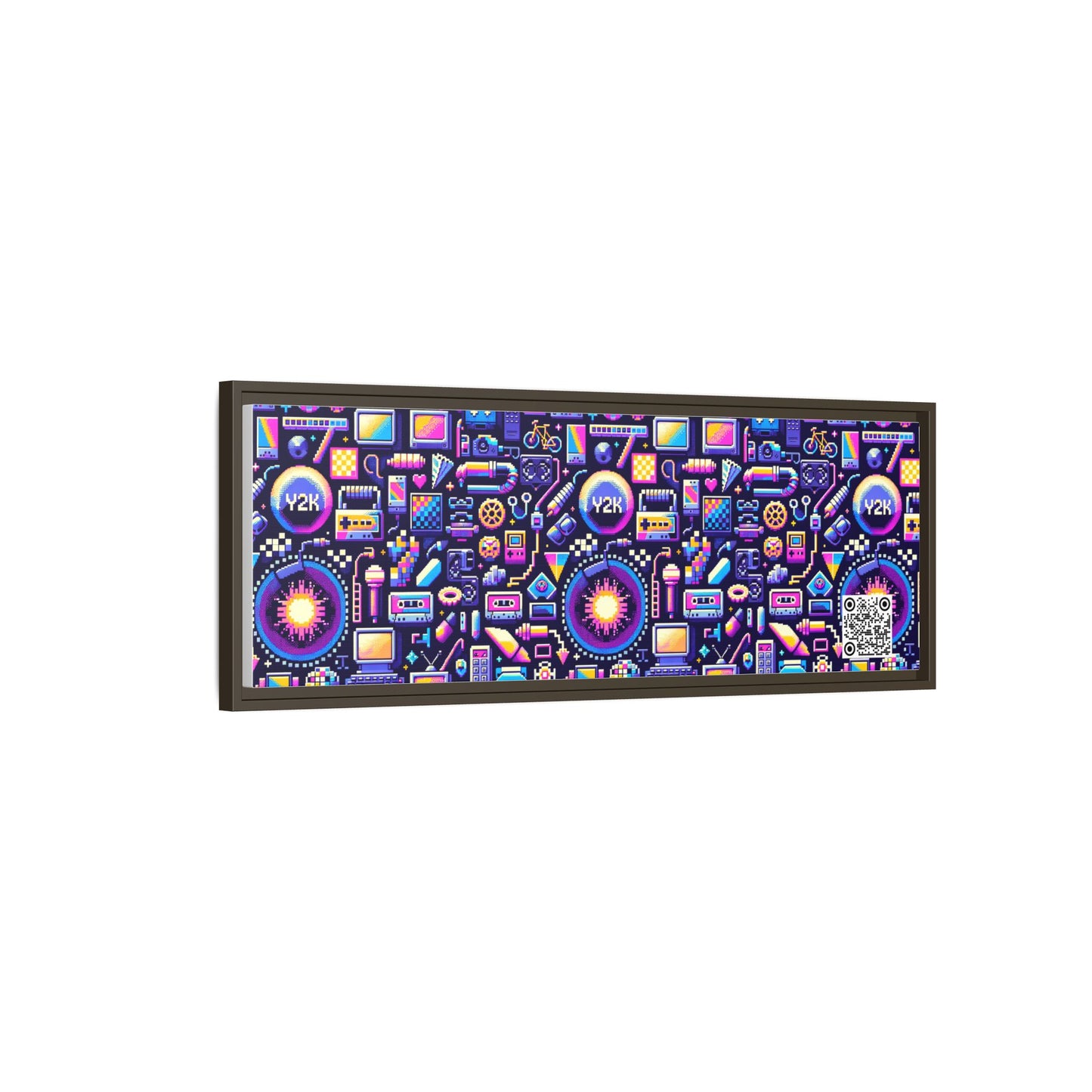 Digital Nostalgia Modern Retro Fusion Matte Canvas, Framed (multi-Color) - 8404 Design-64 B