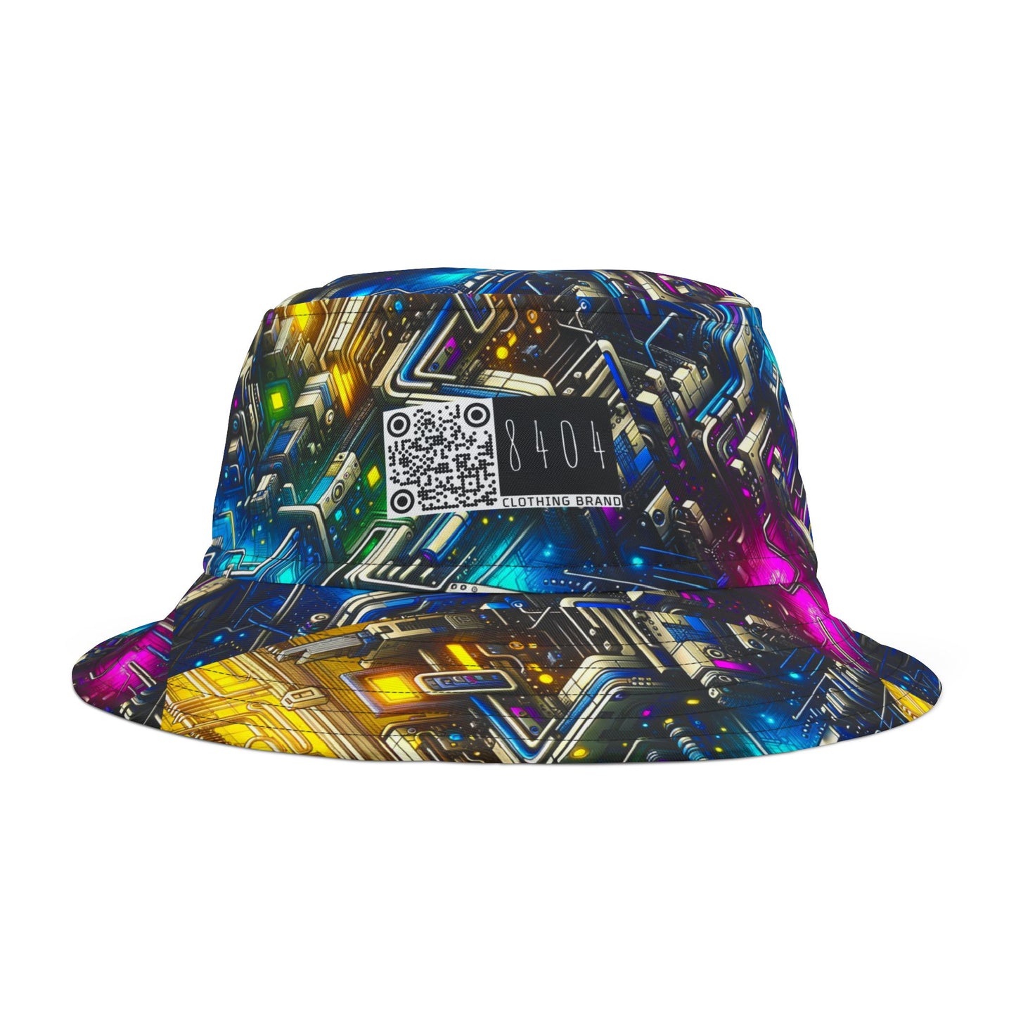 Tech Art Fusion Tech-Forward Streetwear Bucket Hat - 8404 Design-45
