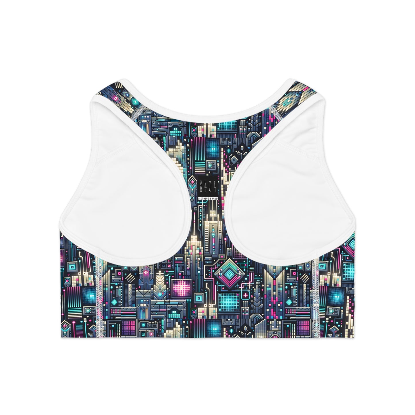 Digital Renaissance Tech-Forward Maximalism Sports Bra - 8404 Design-56