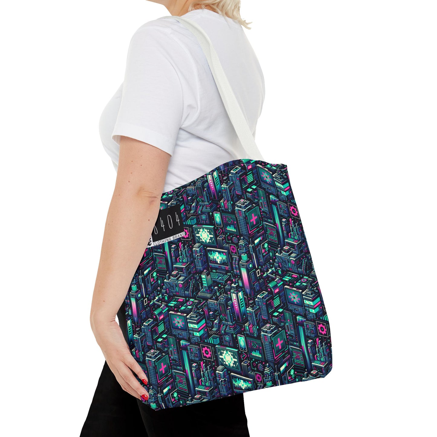 Digital Rebellion Tech-Inspired Streetwear Tote Bag - 8404 Design-58