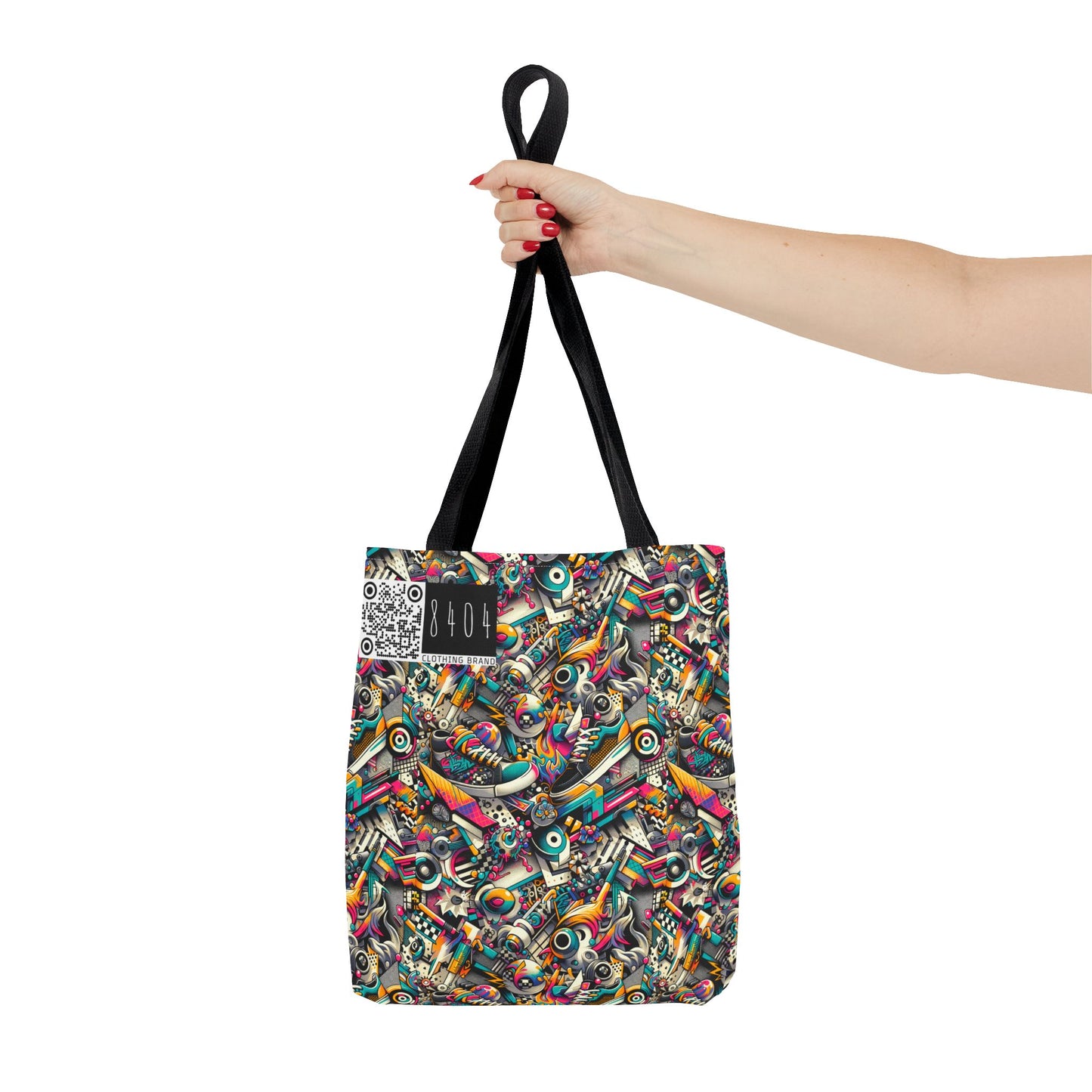 Urban Graffiti Fusion Eclectic Street Art Meets Modern Tech Culture Tote Bag - 8404 Design-55