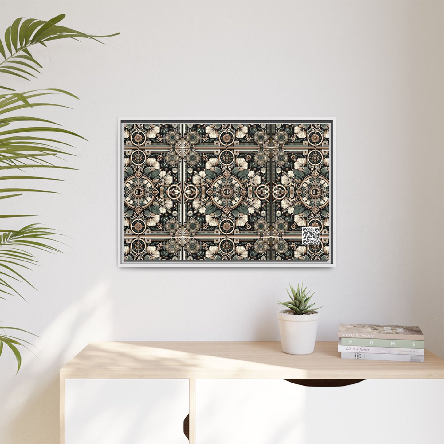 Cyber Garden Party Tech Garden Extravaganza Matte Canvas, Framed (multi-Color) - 8404 Design-66 A